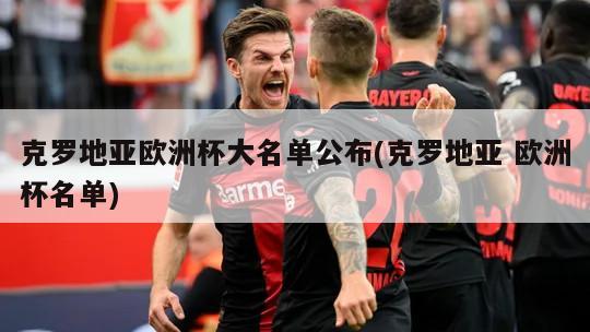 克罗地亚欧洲杯大名单公布(克罗地亚 欧洲杯名单)