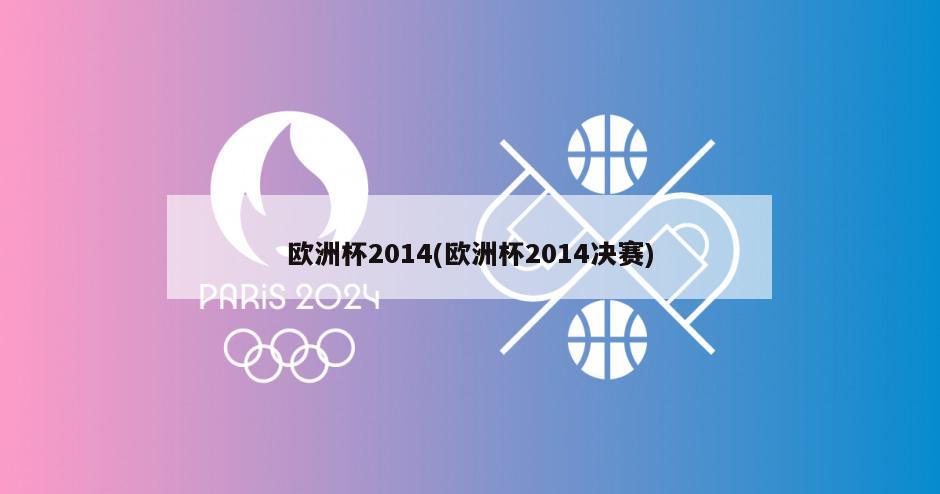 欧洲杯2014(欧洲杯2014决赛)